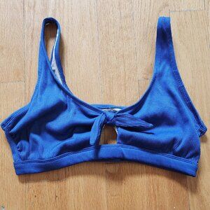 Old Navy Blue Tie-Front Bikini Top Size XL